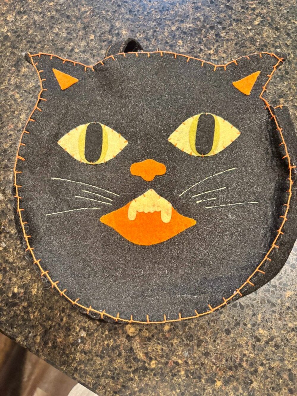 PB Kids Black Cat Halloween Chair Backer